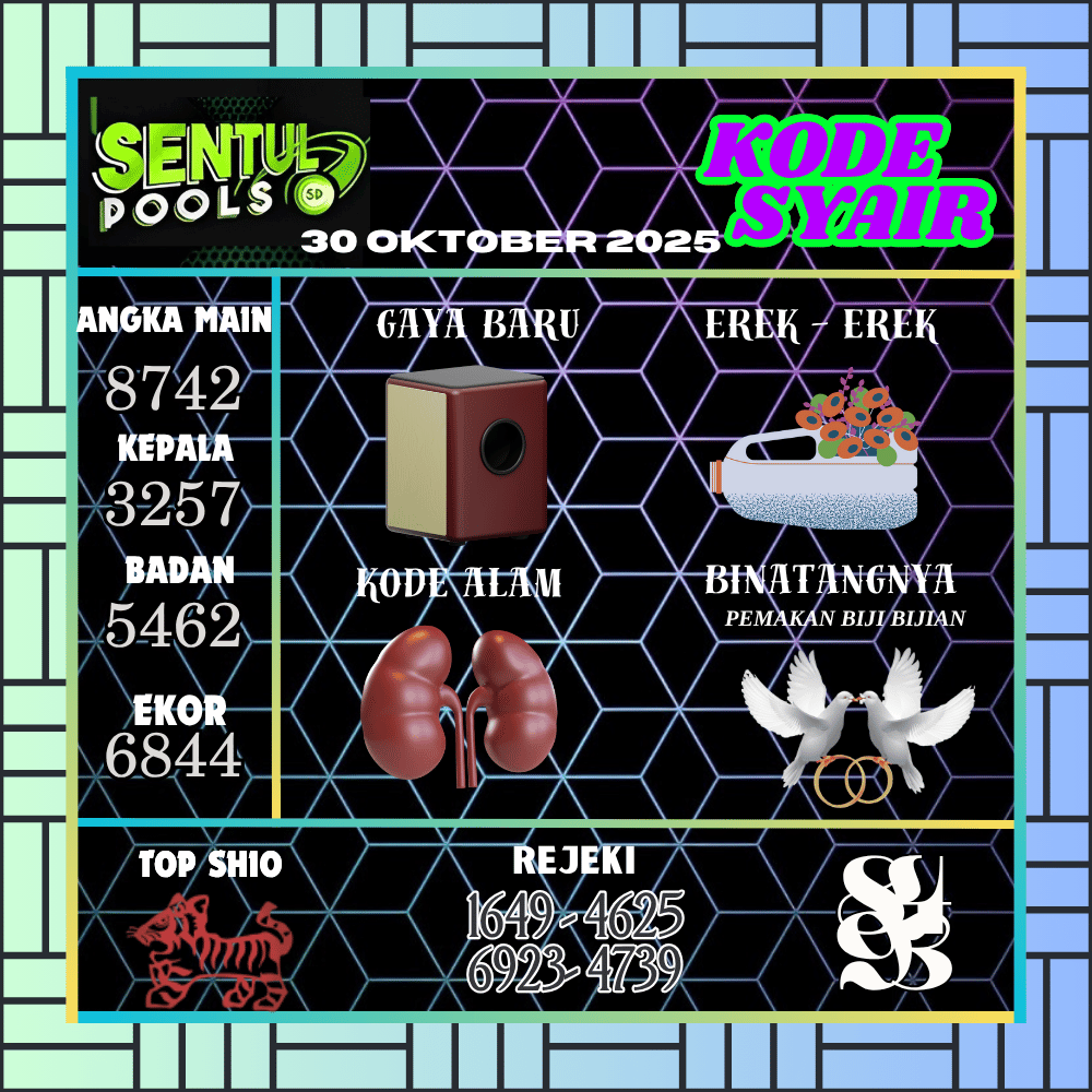 Kode Syair Sentul Pools - Oktober 2025