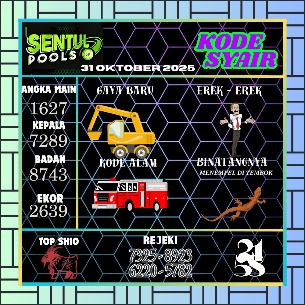 Kode Syair Sentul Pools - Oktober 2025