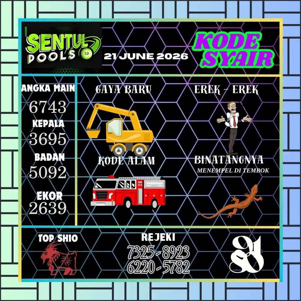 Kode Syair Sentul Pools Juni 2026