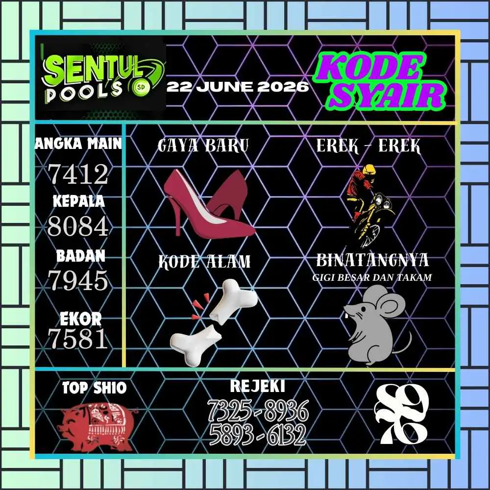 Kode Syair Sentul Pools Juni 2026