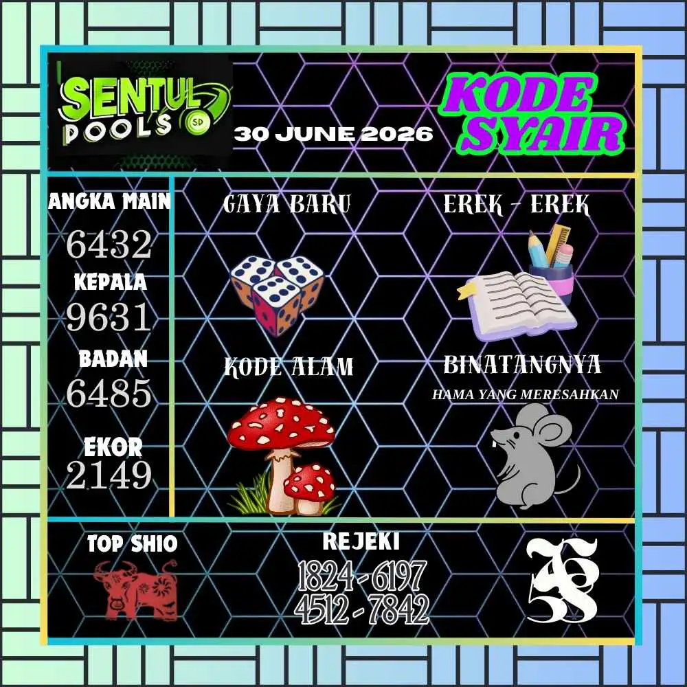 Kode Syair Sentul Pools Juni 2026
