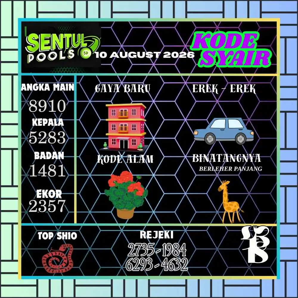 Kode Syair Sentul Pools Agustus 2026