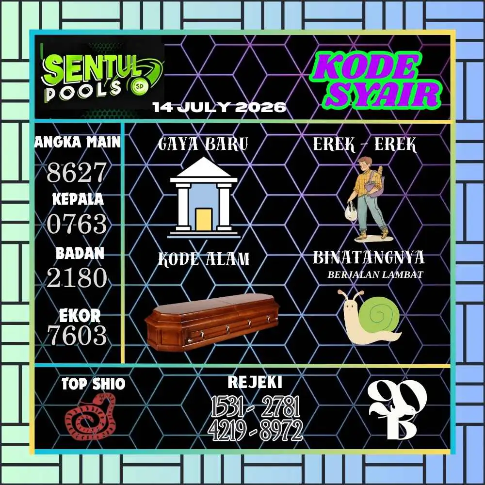 Kode Syair Sentul Pools Juli 2026
