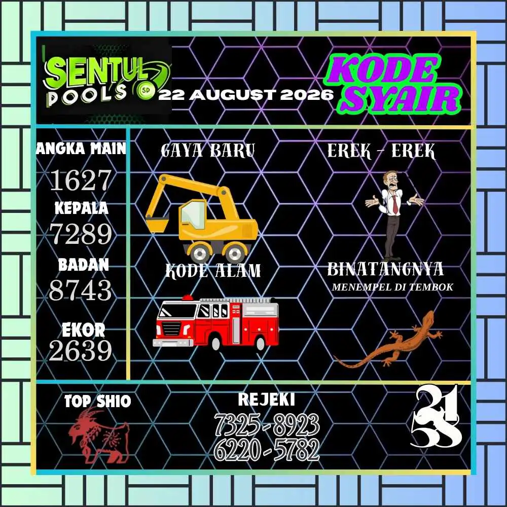 Kode Syair Sentul Pools Agustus 2026
