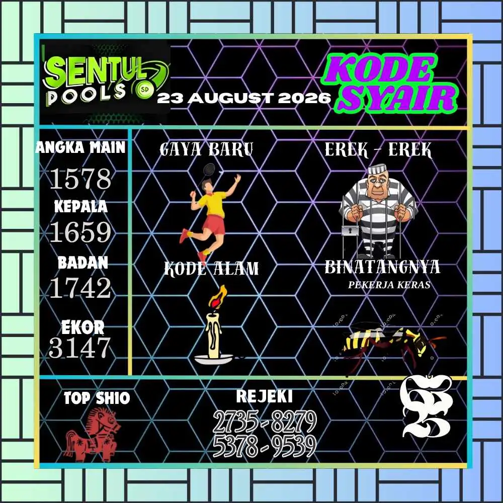 Kode Syair Sentul Pools Agustus 2026
