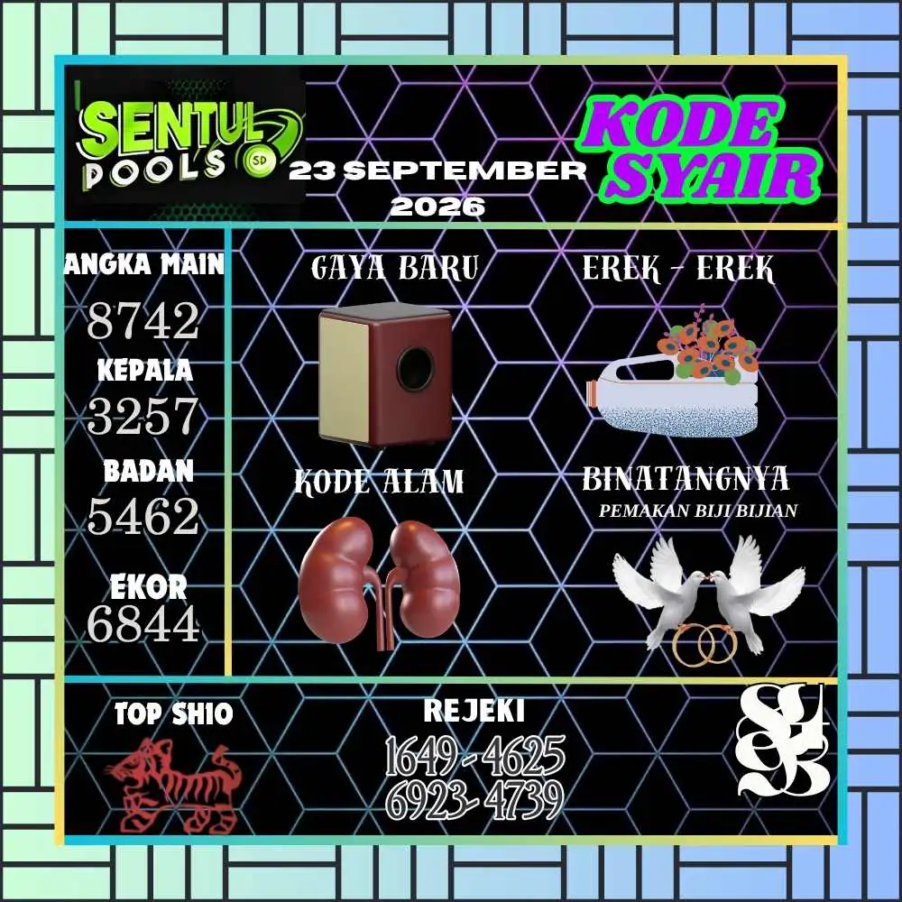 Kode Syair Sentul Pools September 2026
