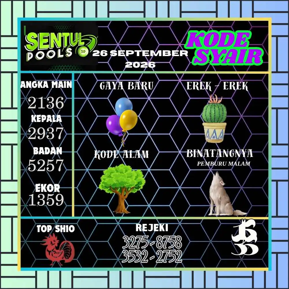 Kode Syair Sentul Pools September 2026
