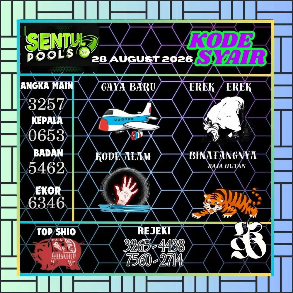 Kode Syair Sentul Pools Agustus 2026
