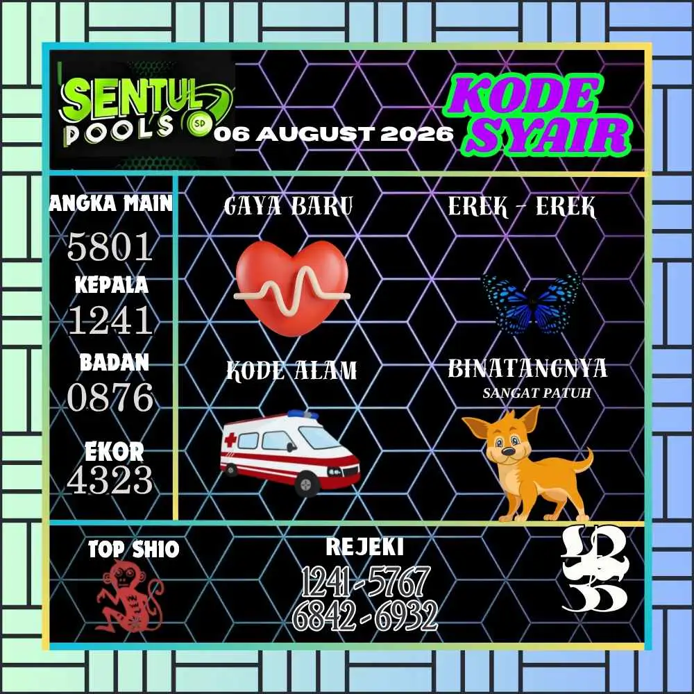 Kode Syair Sentul Pools Agustus 2026