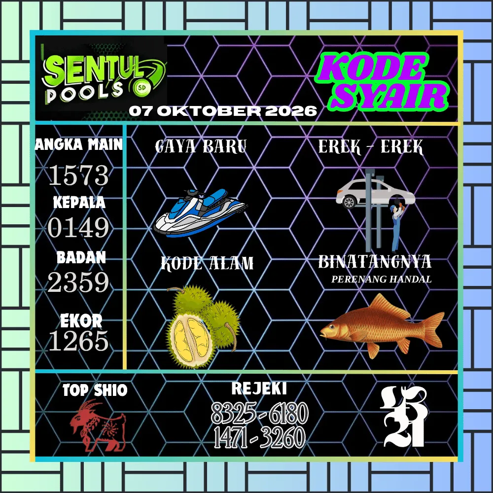 Kode Syair Sentul Pools Oktober 2026

